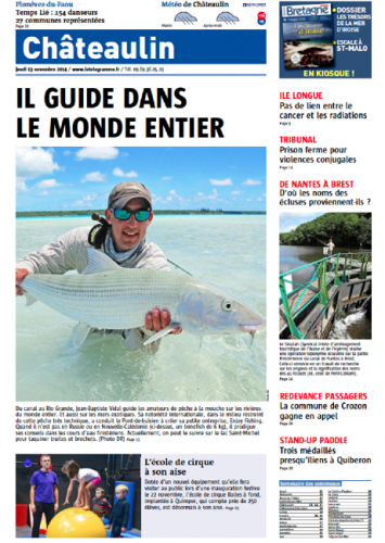 télégramme, article dans la presse, promotion activités ENJOY FISHING, Jean-Baptiste Vidal