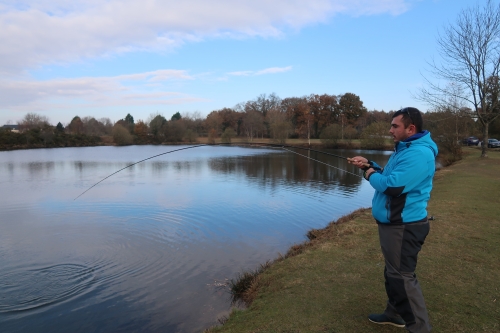 peche en réservoir, initiation pêche à la mouche, apprentissage du lancer et technique de double traction, jean-baptiste vidal Moniteur-Guide de pêche, Enjoy Fishing 