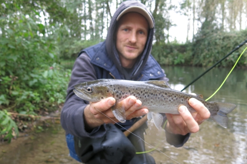 Pêche sur Touques, Touques, Normandie, truite de mer, pêche de la truite de mer, truite de mer à la mouche , JB Vidal Guide de pêche, Gaël Even, Enjoy Fishing