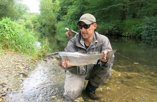 pêche du saumon, saumon atlantique, saumon à la mouche, pêche en bretagne, pêche des castillons, rivière Ellé, Elorn, Aven, Jean-Baptiste Vidal, Enjoy Fishing