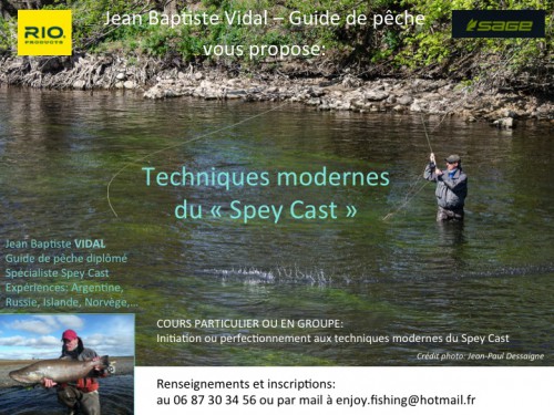 Canne à deux mains, lancer Spey, Spey Cast, apprentissage Spey Cast, cours de lancer Spey Cast, Ardent Pêche, Jean-Baptiste Vidal, Enjoy Fishing
